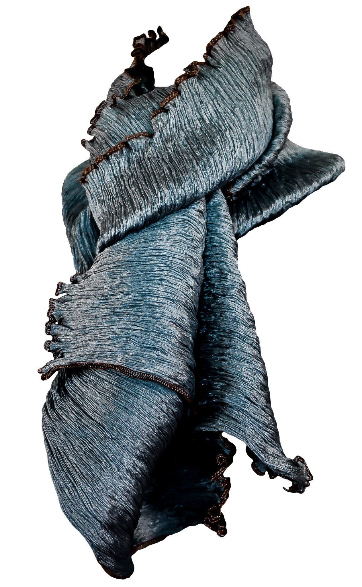 Pure Silk Pleated Stole / Shawl Wrap - CCCollections