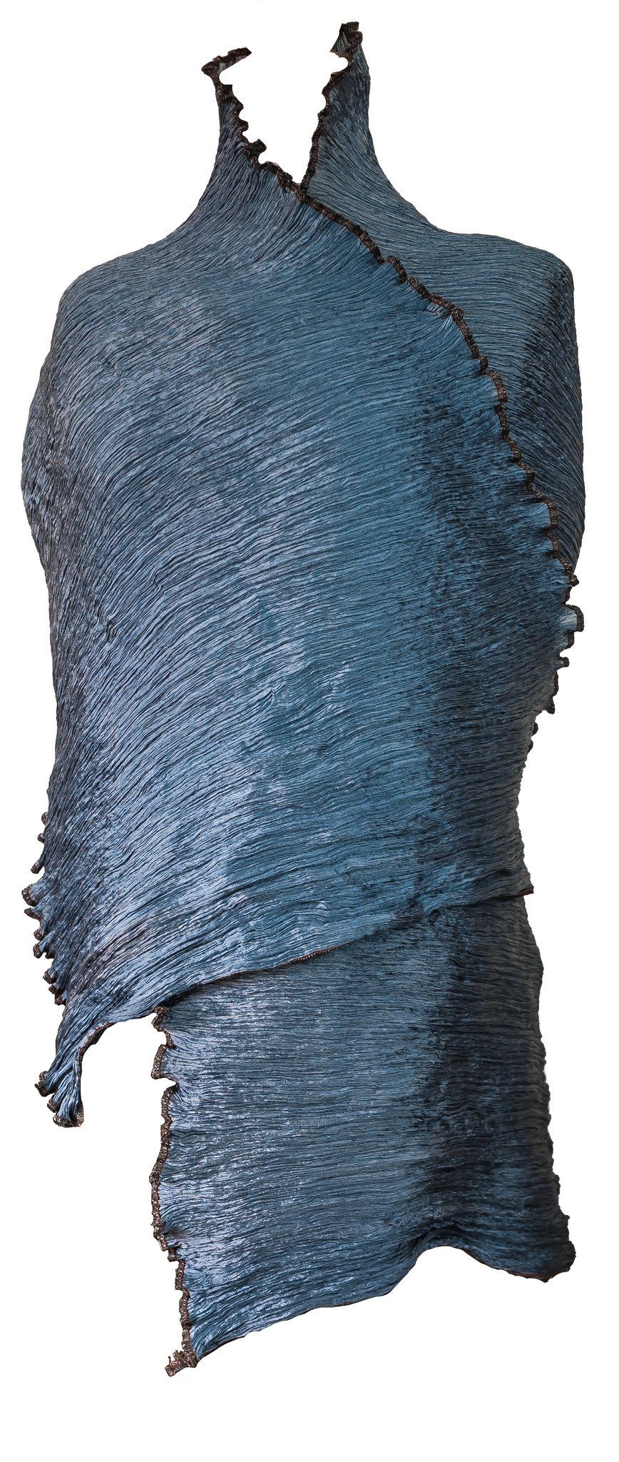 Pure Silk Pleated Stole / Shawl Wrap - CCCollections