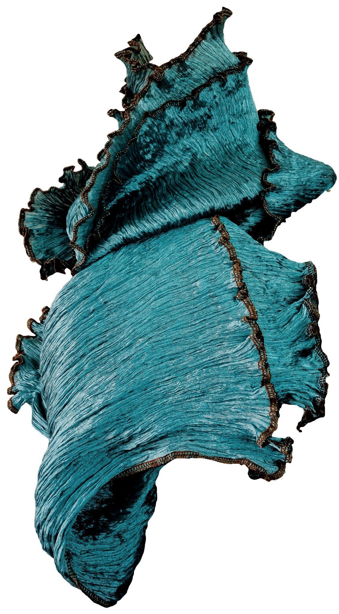 Pure Silk Pleated Stole / Shawl Wrap - CCCollections