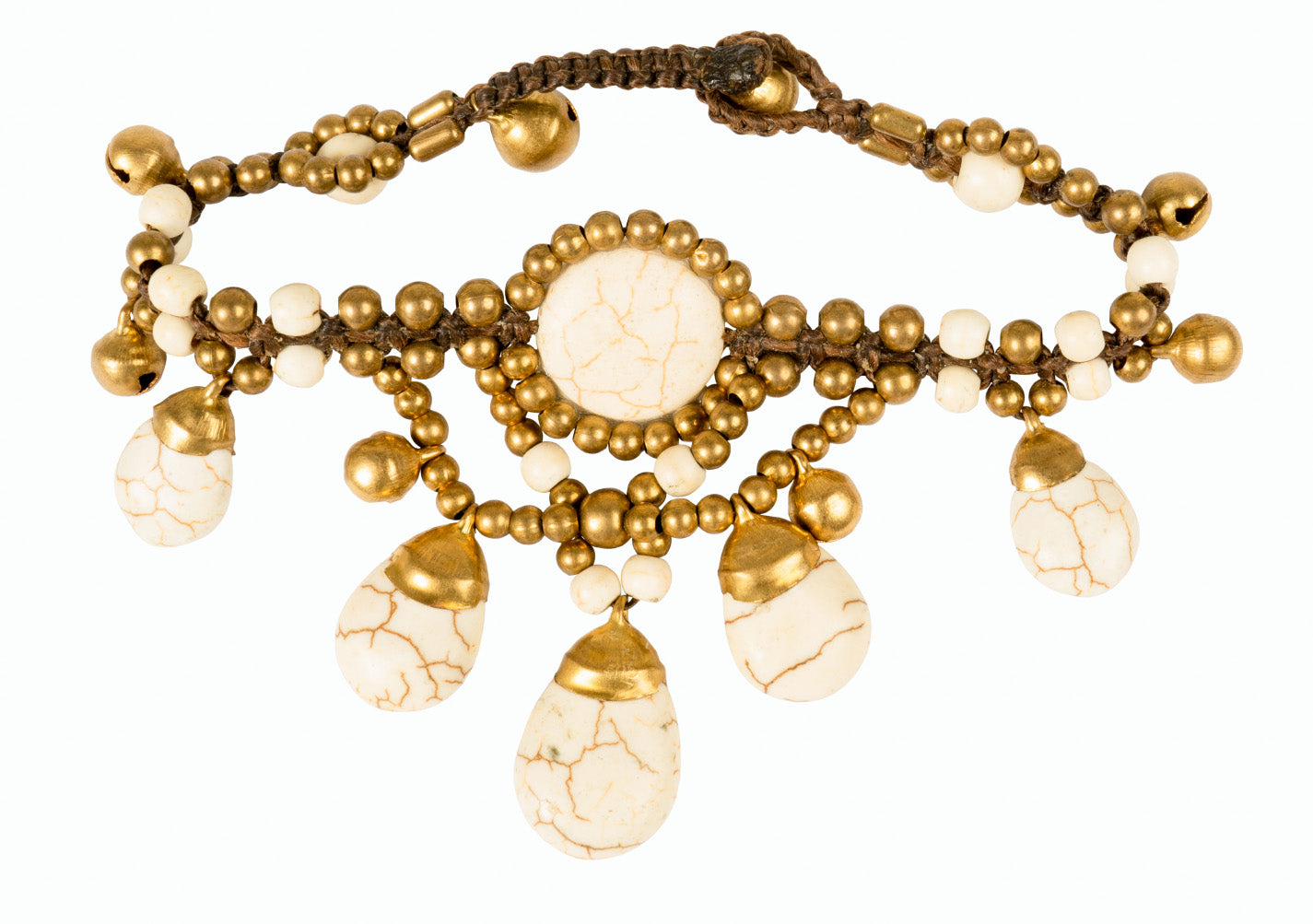 CCcollections Bohemian Bead Bracelet with Bell Fastening Multiple Variations Including Real Pearls - CCCollections