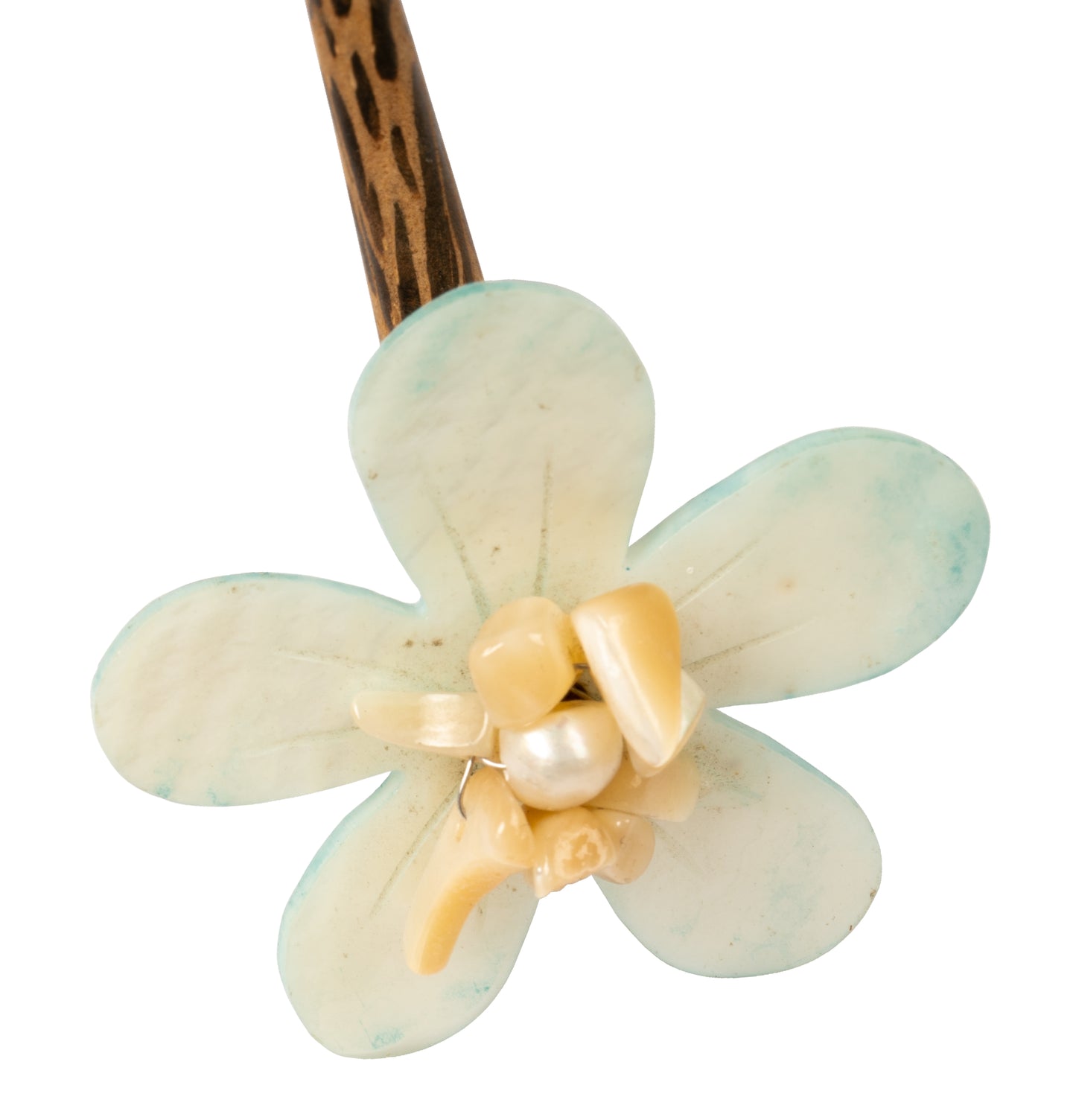 Handmade Wooden Hair Pins with Shell Pearl many design - CCCollections