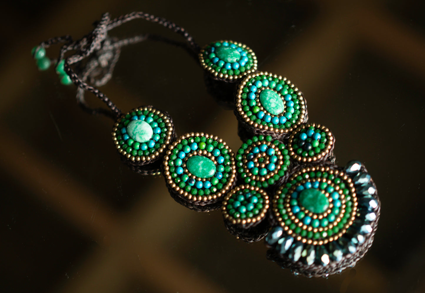 Tribal Large Necklaces Large statement ethnic stone necklace for women