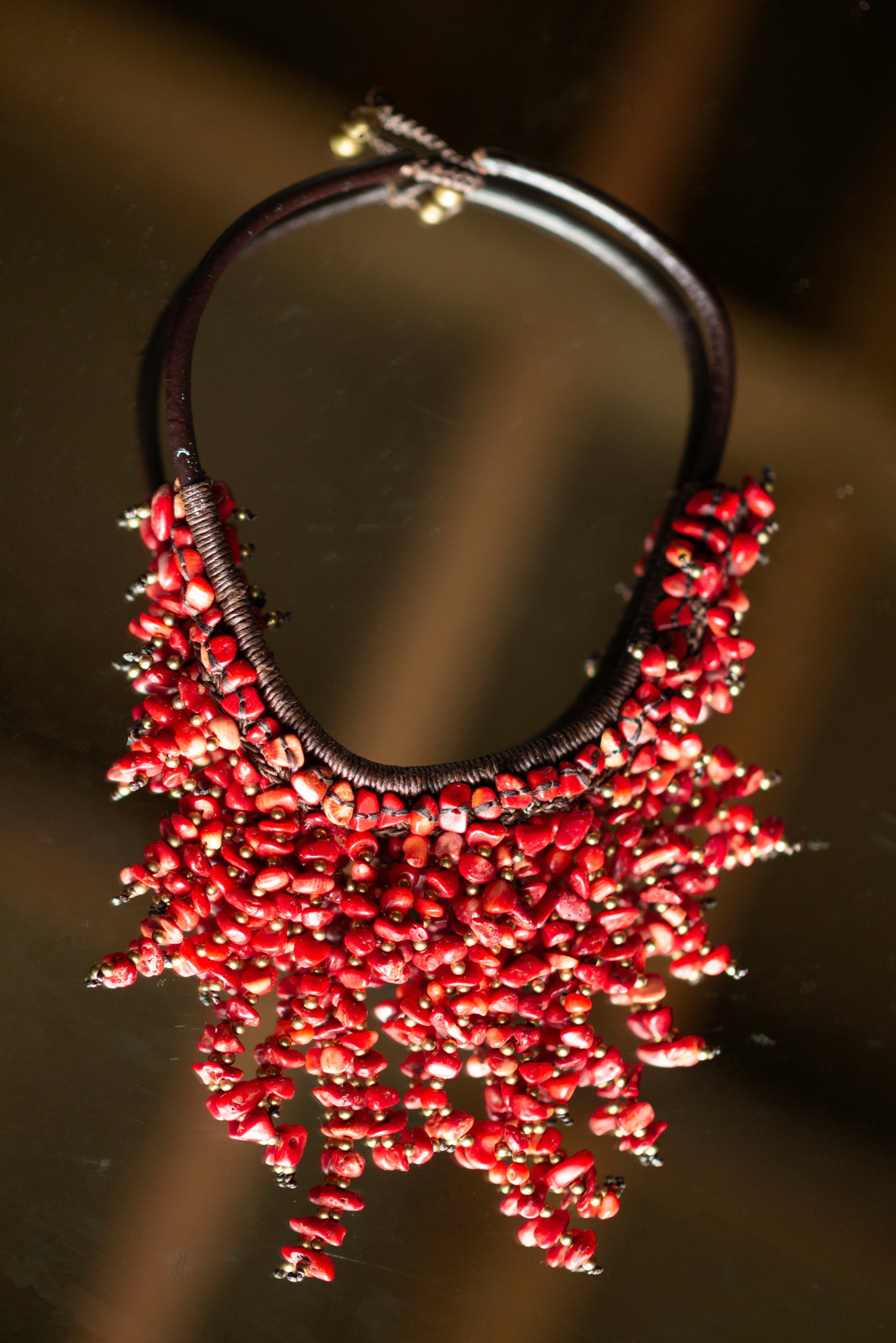 Tribal Large Necklaces Large statement ethnic stone necklace for women