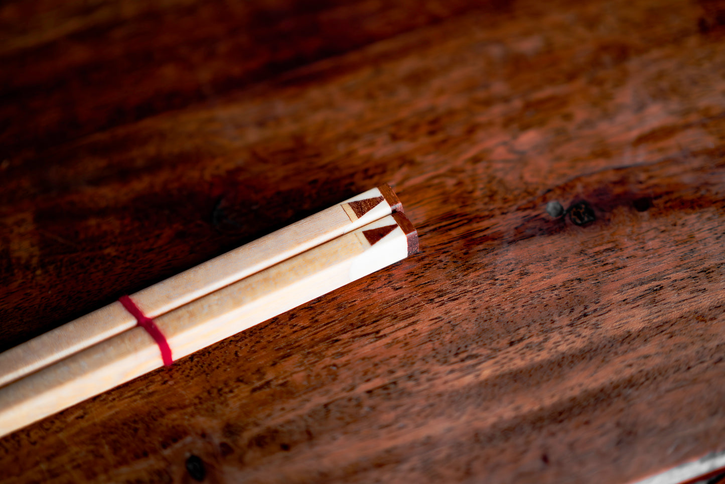 Beautiful Wooden Chopstick with wooden inlay tip Giftset