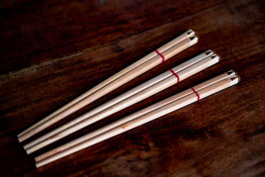 Beautiful Wooden Chopstick with wooden inlay tip Giftset