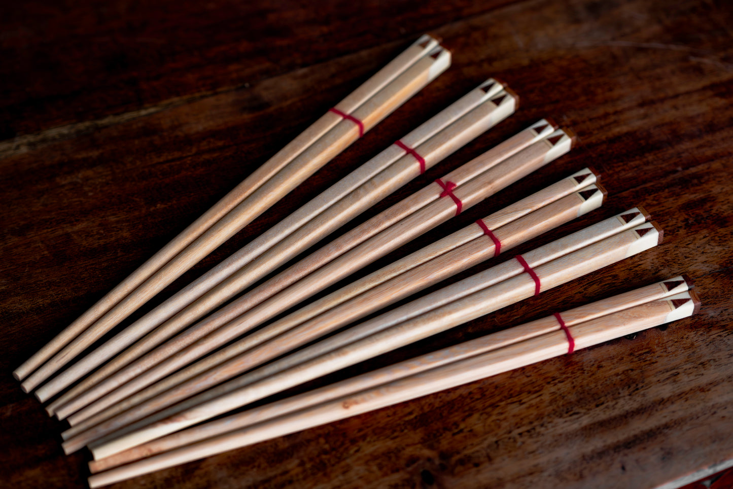 Beautiful Wooden Chopstick with wooden inlay tip Giftset