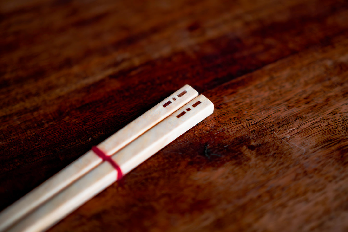 Beautiful Wooden Chopstick with wooden inlay tip Giftset