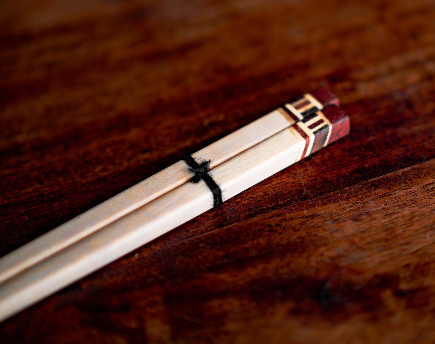 Beautiful Wooden Chopstick with wooden inlay tip Giftset