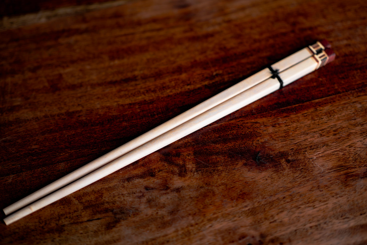 Beautiful Wooden Chopstick with wooden inlay tip Giftset