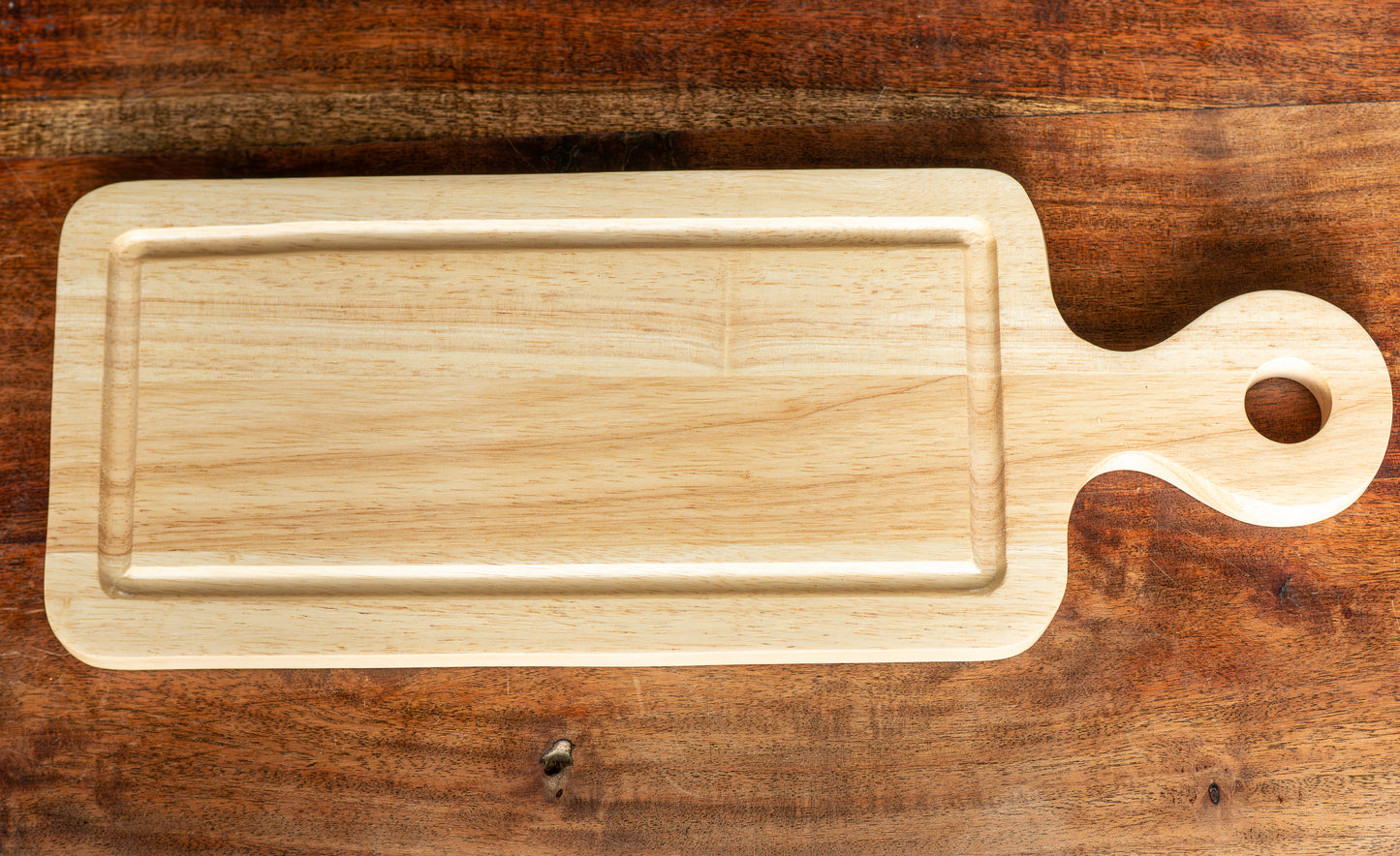 Long Wooden Charcuterie Board With Handle French Style Cheese Serving Board