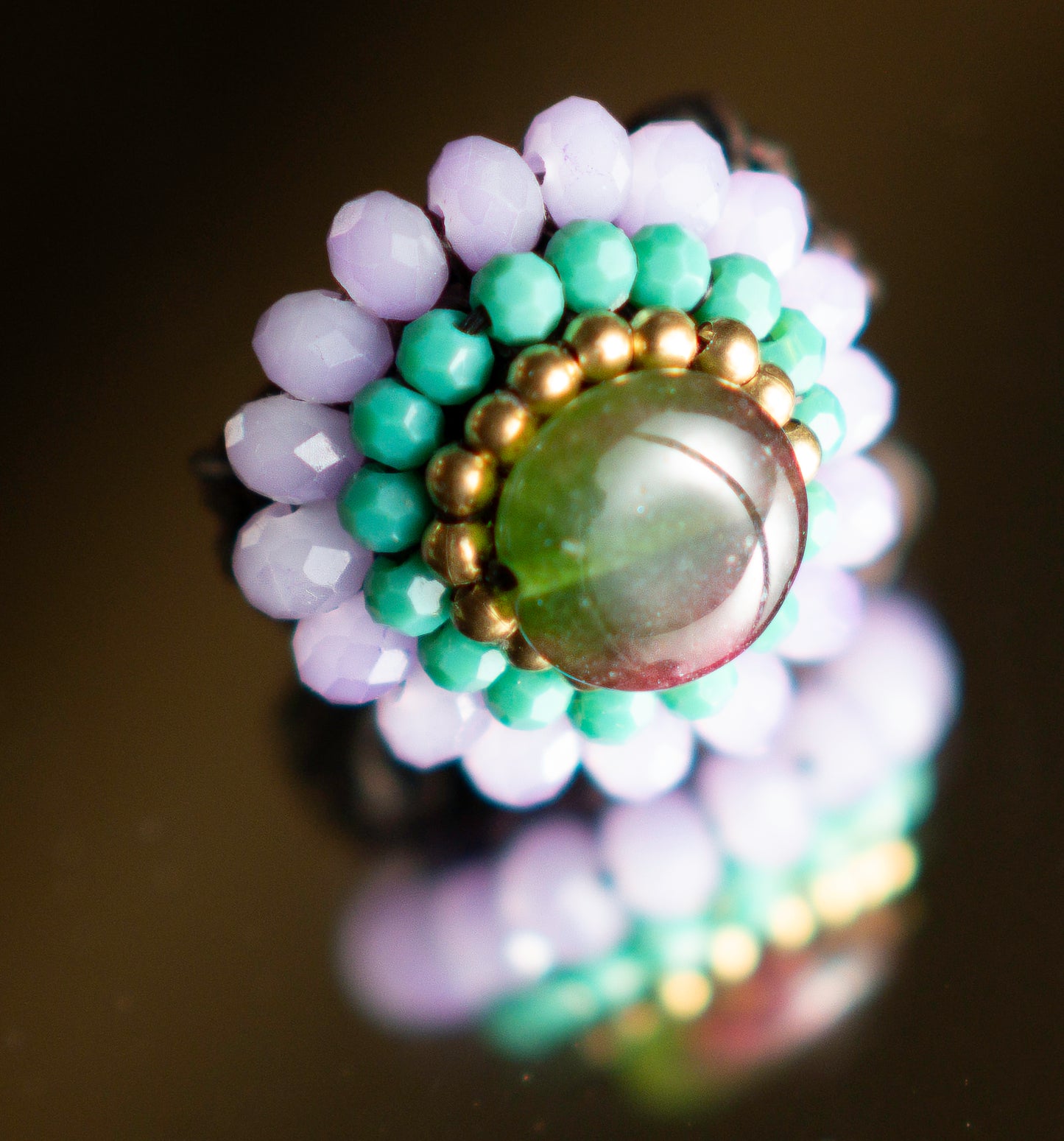 Multi-Gemstone Adjustable Macrame Rings