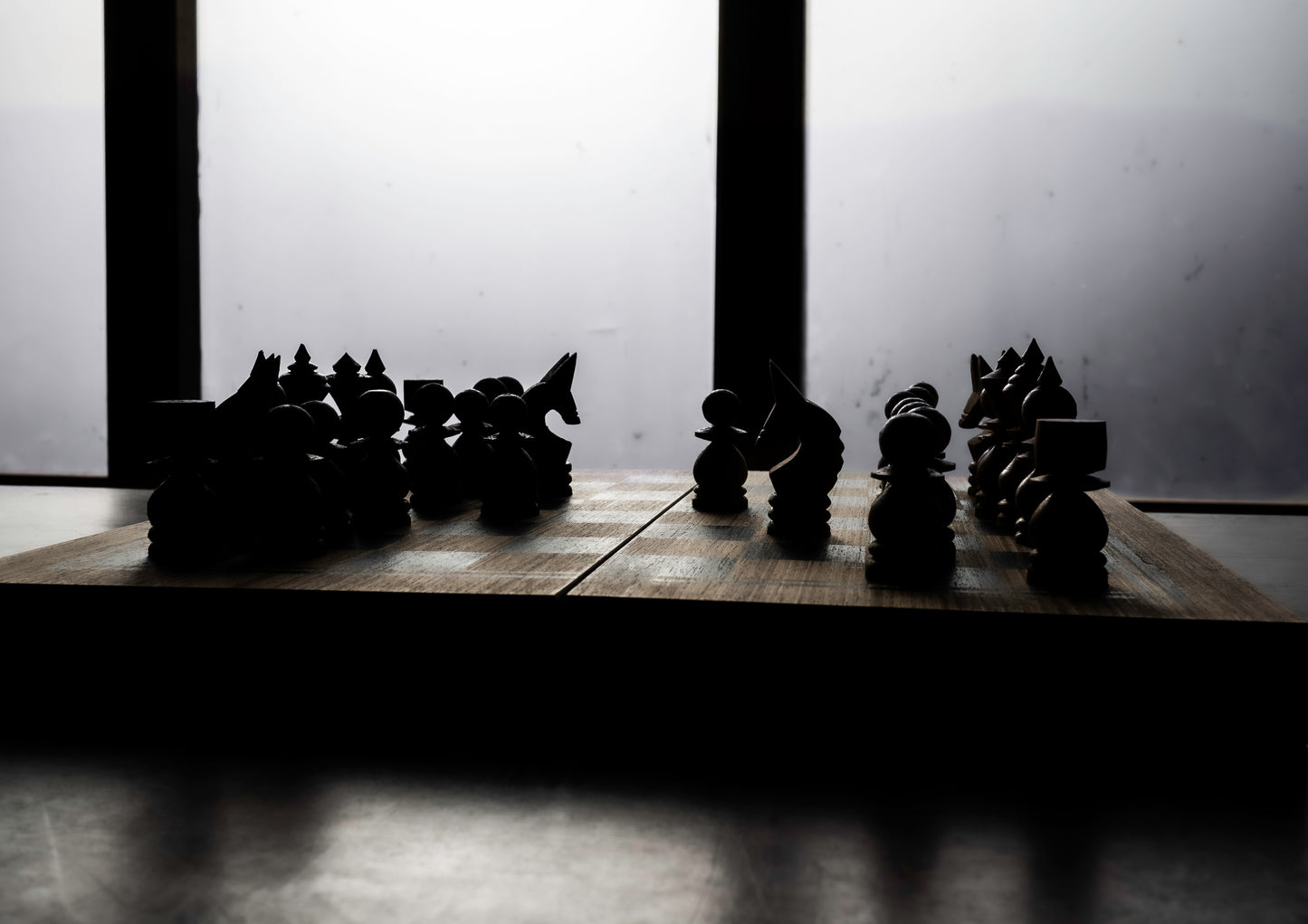 Handcrafted Wooden Game Set 3-in-1 Chess, Backgammon, Checkers Set - Elegant Marquetry