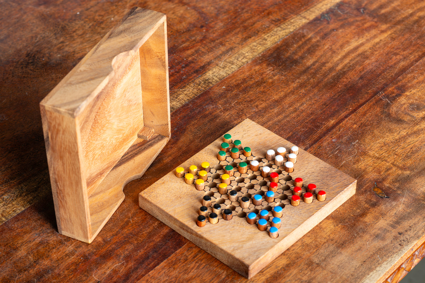 Classic Strategy Board Game: Handmade Wooden Chinese Checkers