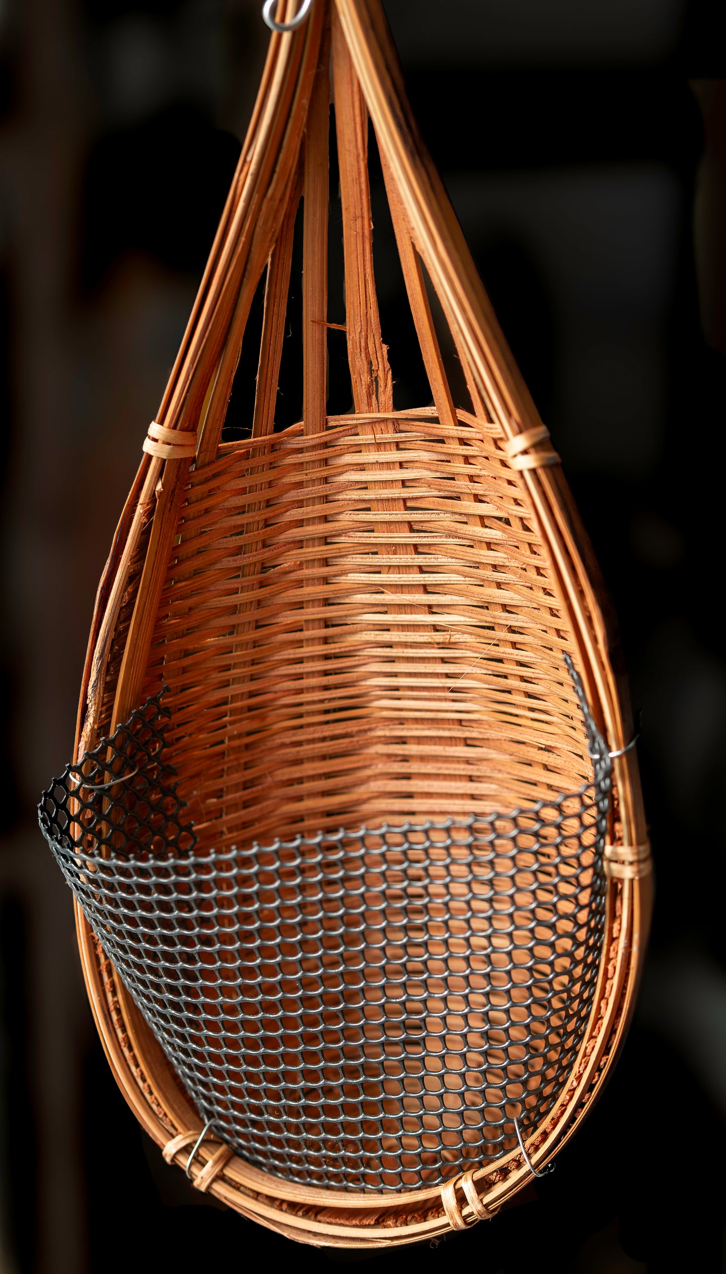 CCcollections Traditional Handcrafted Bamboo Orchid & Air Plant Baskets | Soil-Less Hanging Planters for Vigorous Growth