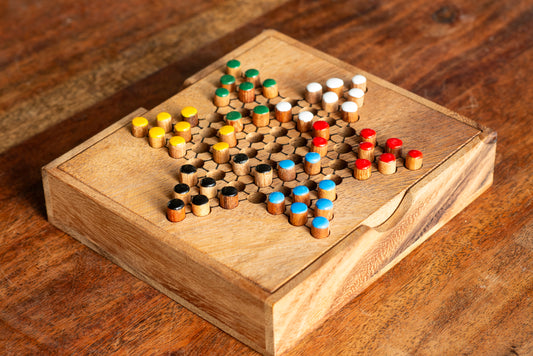Classic Strategy Board Game: Handmade Wooden Chinese Checkers