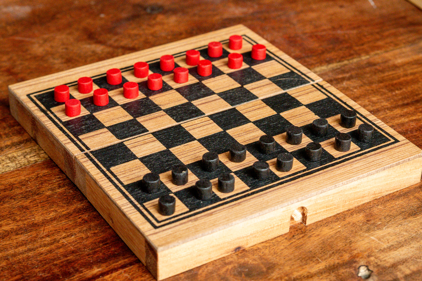 Handcrafted Wooden Game Set 3-in-1 Chess, Backgammon, Checkers Set - Elegant Marquetry
