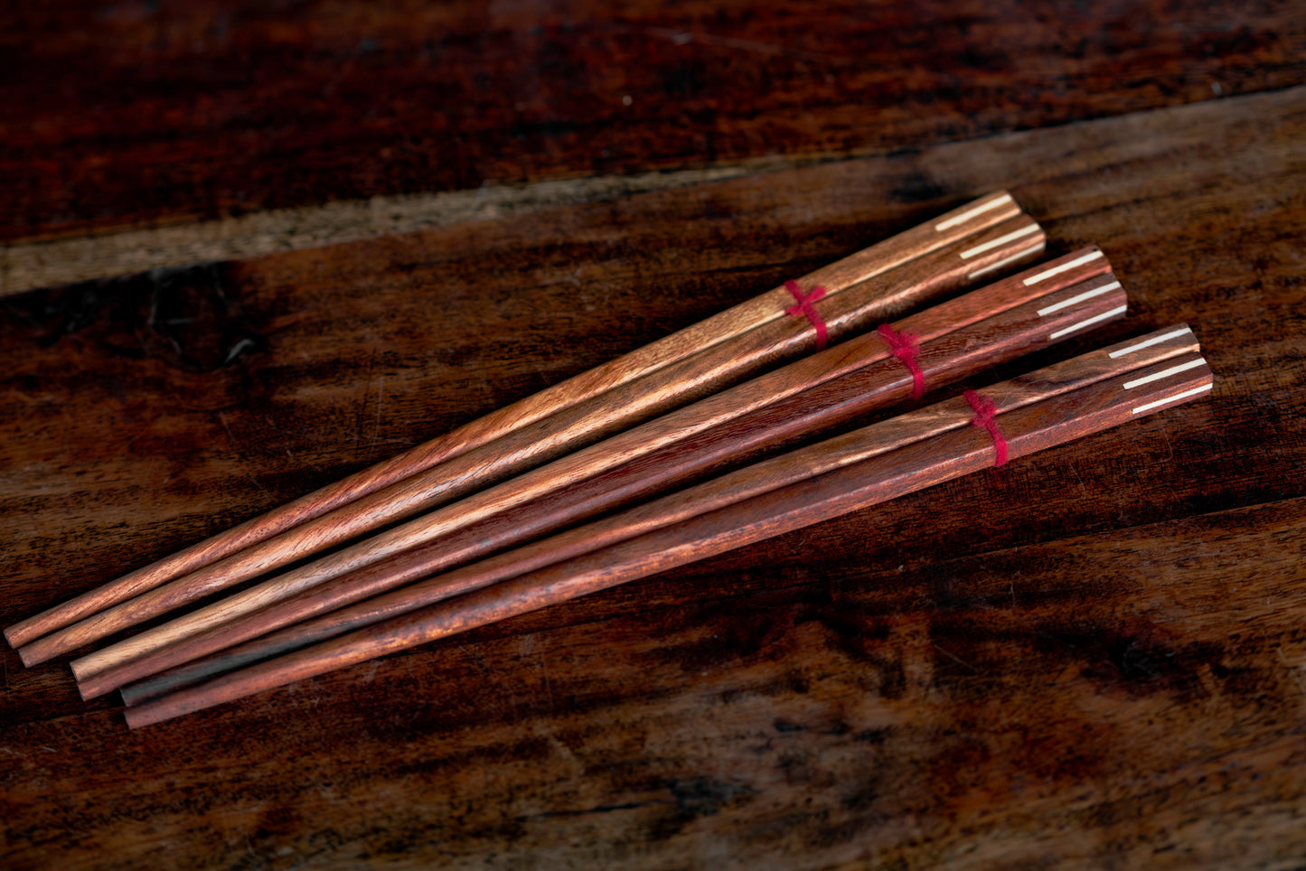 Beautiful Wooden Chopstick with wooden inlay tip Giftset