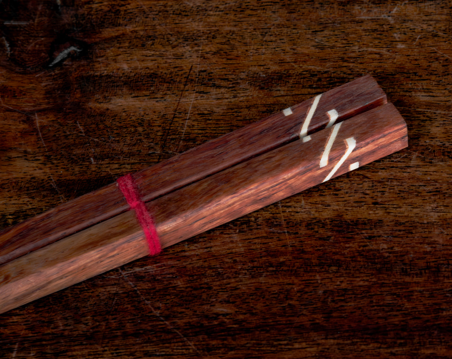 Beautiful Wooden Chopstick with wooden inlay tip Giftset