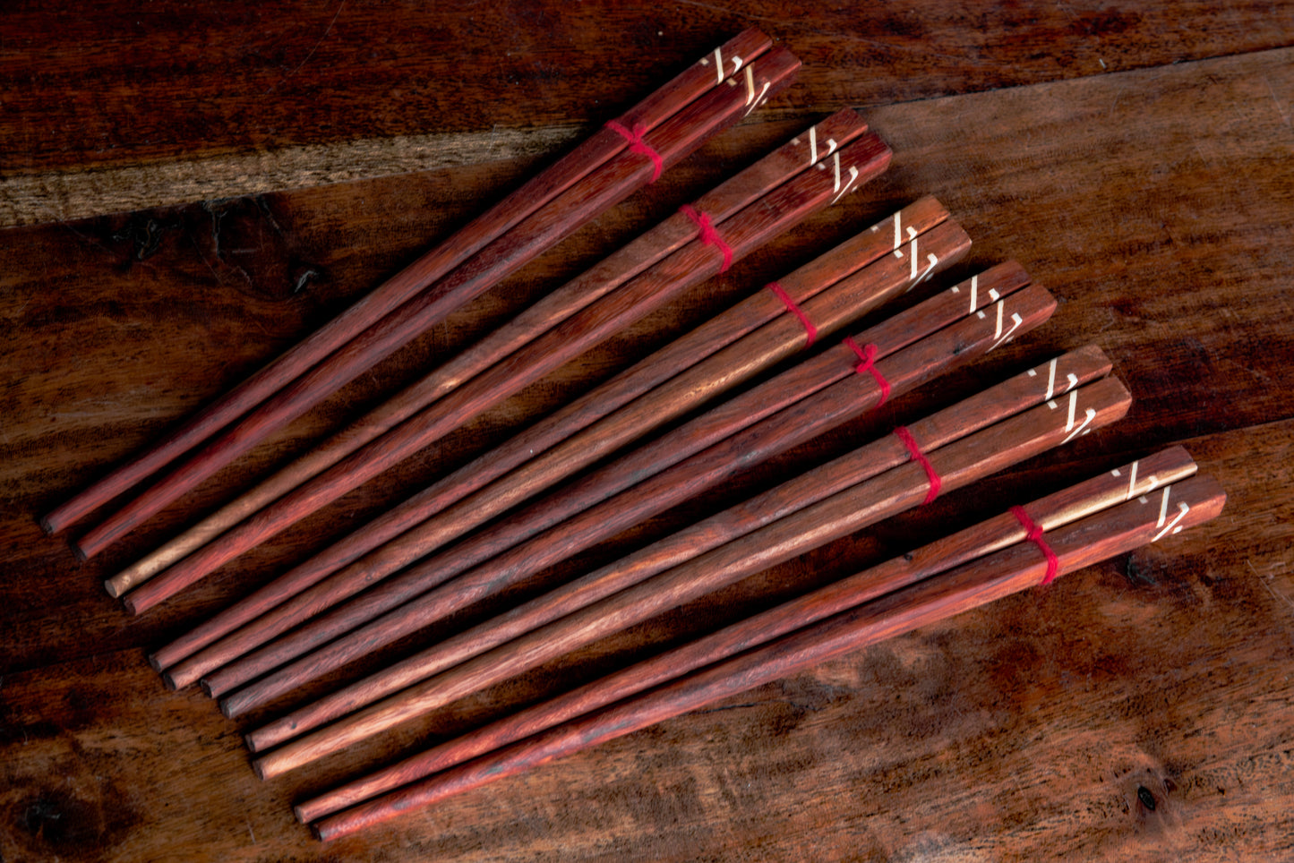 Beautiful Wooden Chopstick with wooden inlay tip Giftset
