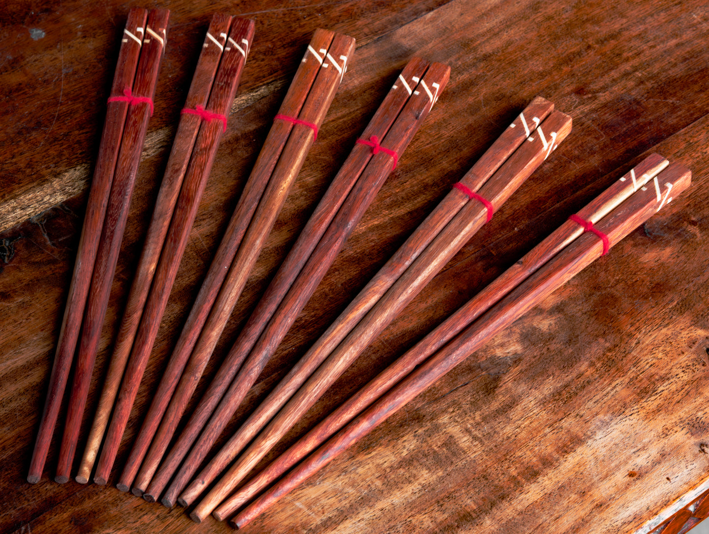 Beautiful Wooden Chopstick with wooden inlay tip Giftset