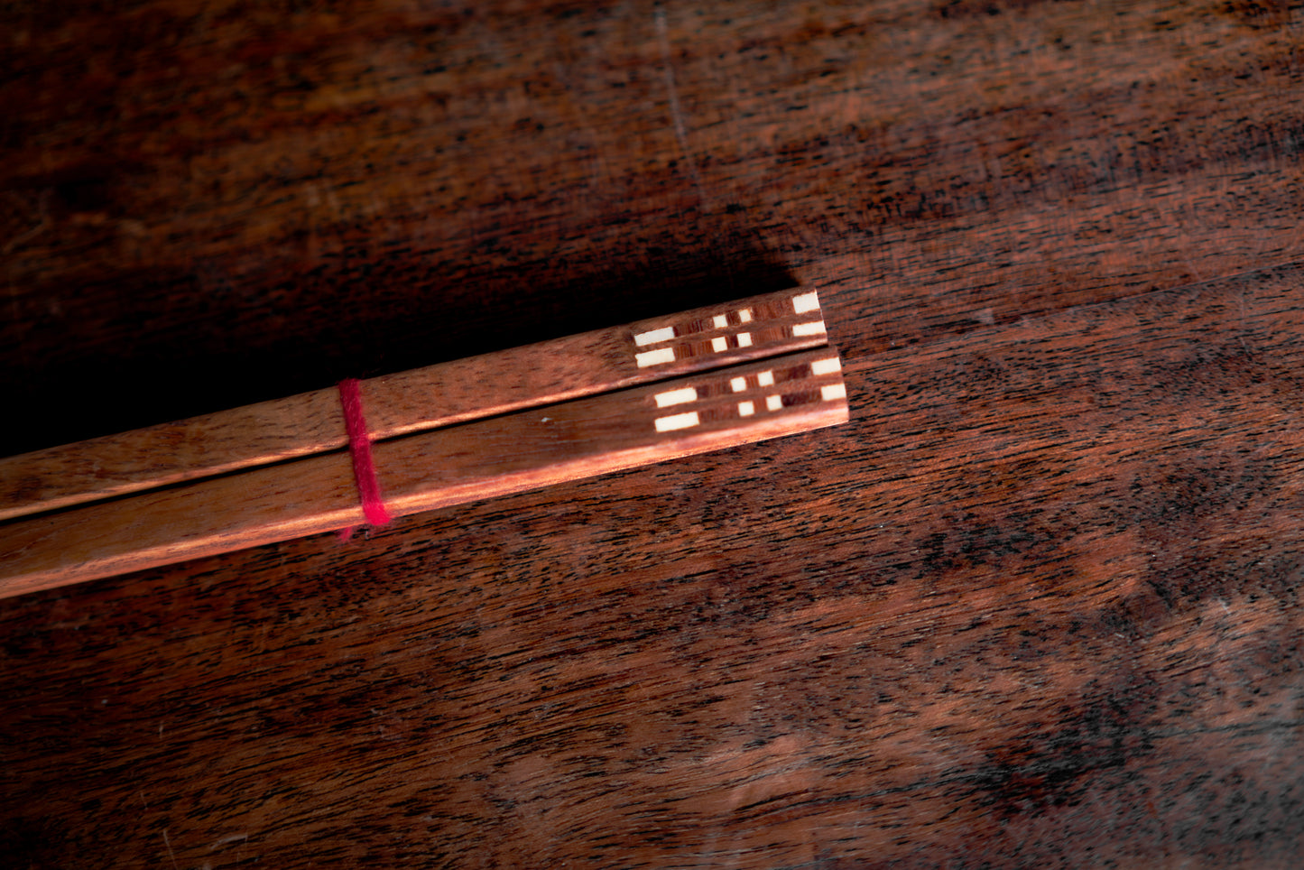Beautiful Wooden Chopstick with wooden inlay tip Giftset