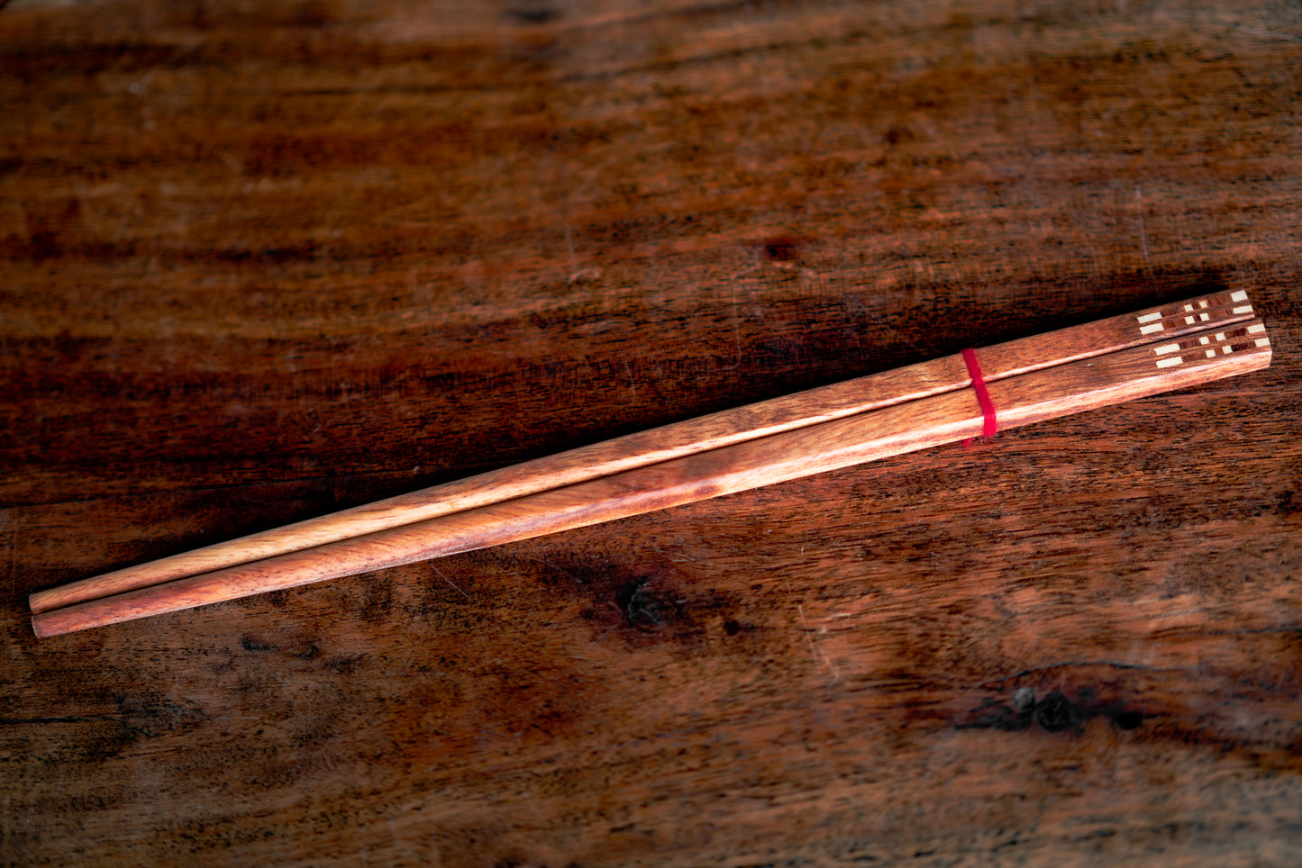 Beautiful Wooden Chopstick with wooden inlay tip Giftset