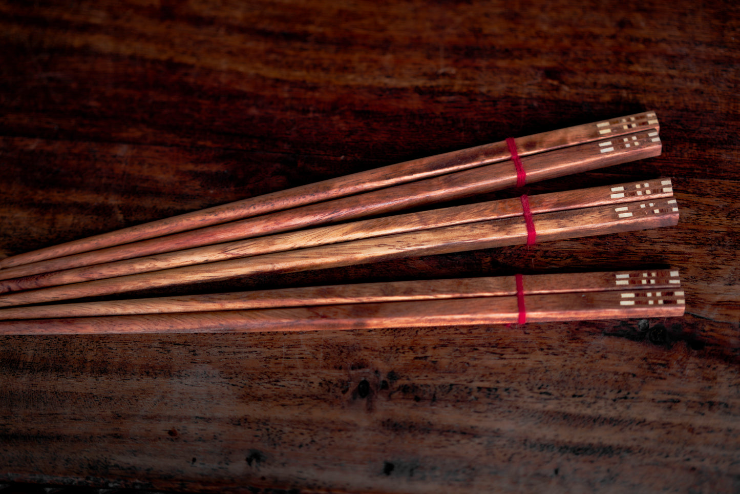 Beautiful Wooden Chopstick with wooden inlay tip Giftset