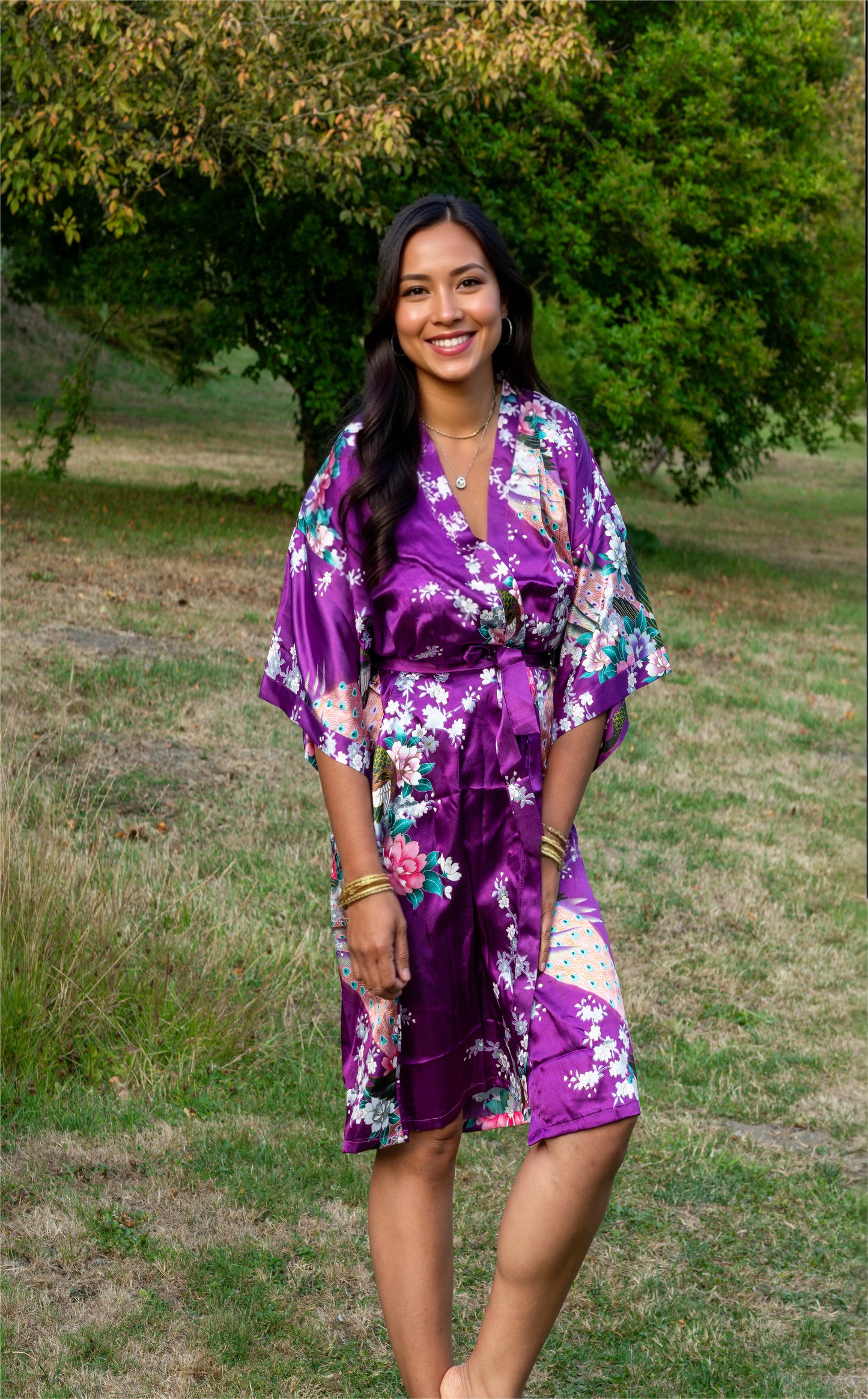 Kimono Robe Peacock - Lightweight Women's Robe | Indulge in Affordable Luxury