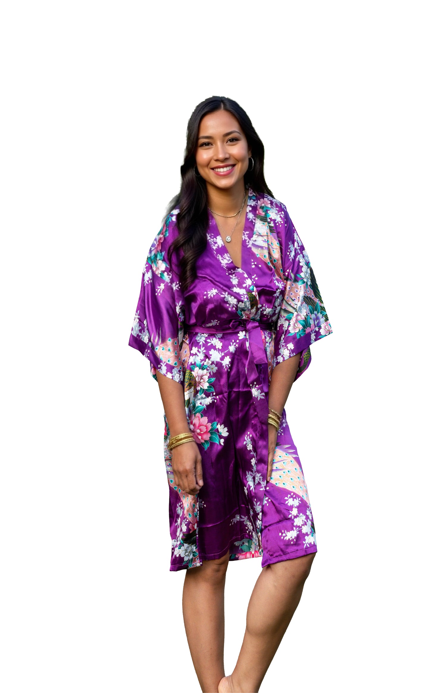 Kimono Robe Peacock - Lightweight Women's Robe | Indulge in Affordable Luxury
