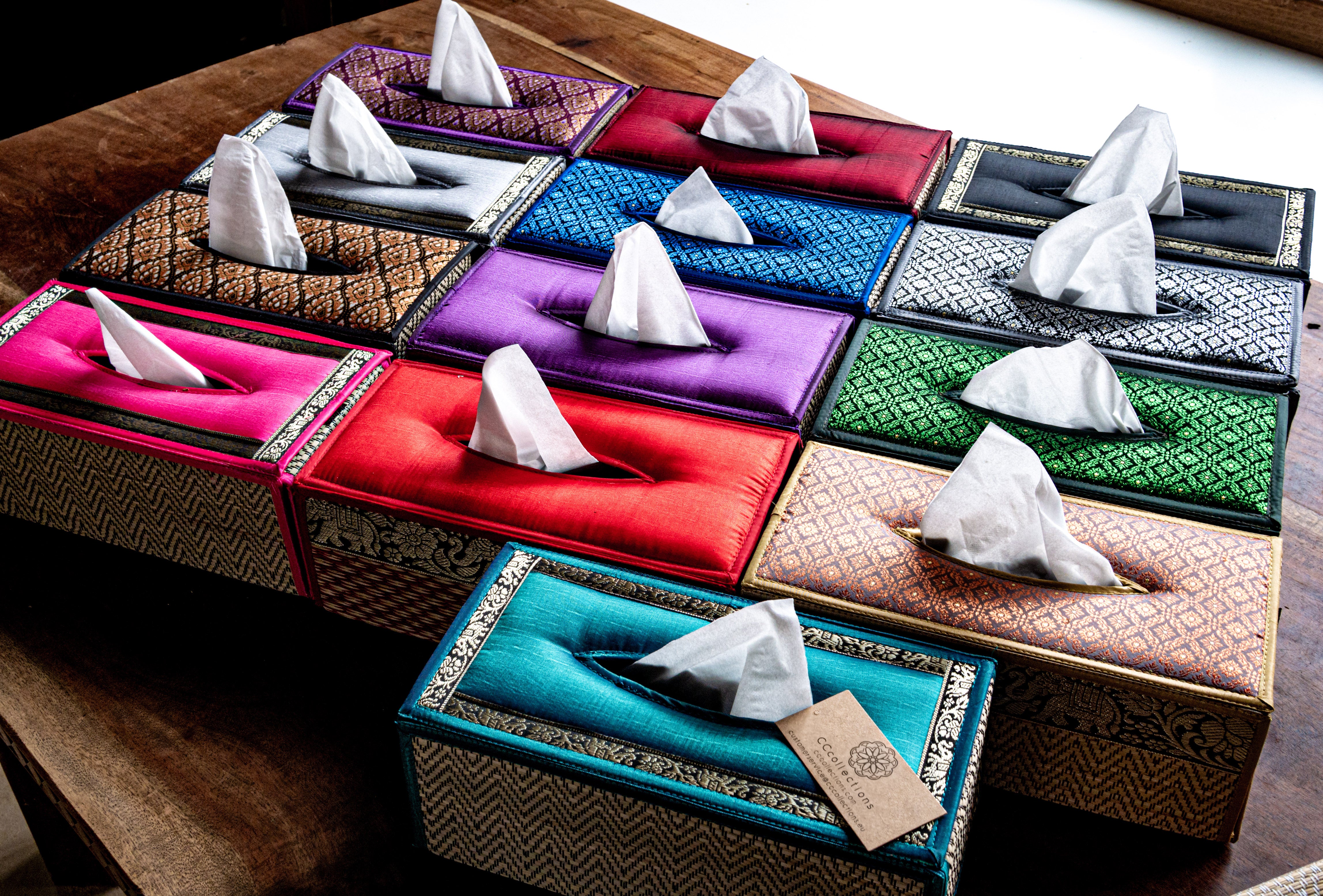 Pattern Tissue Box Cover Reed Handmade Reed Tissue Box Cover Case - Eco-Friendly | CCcollections