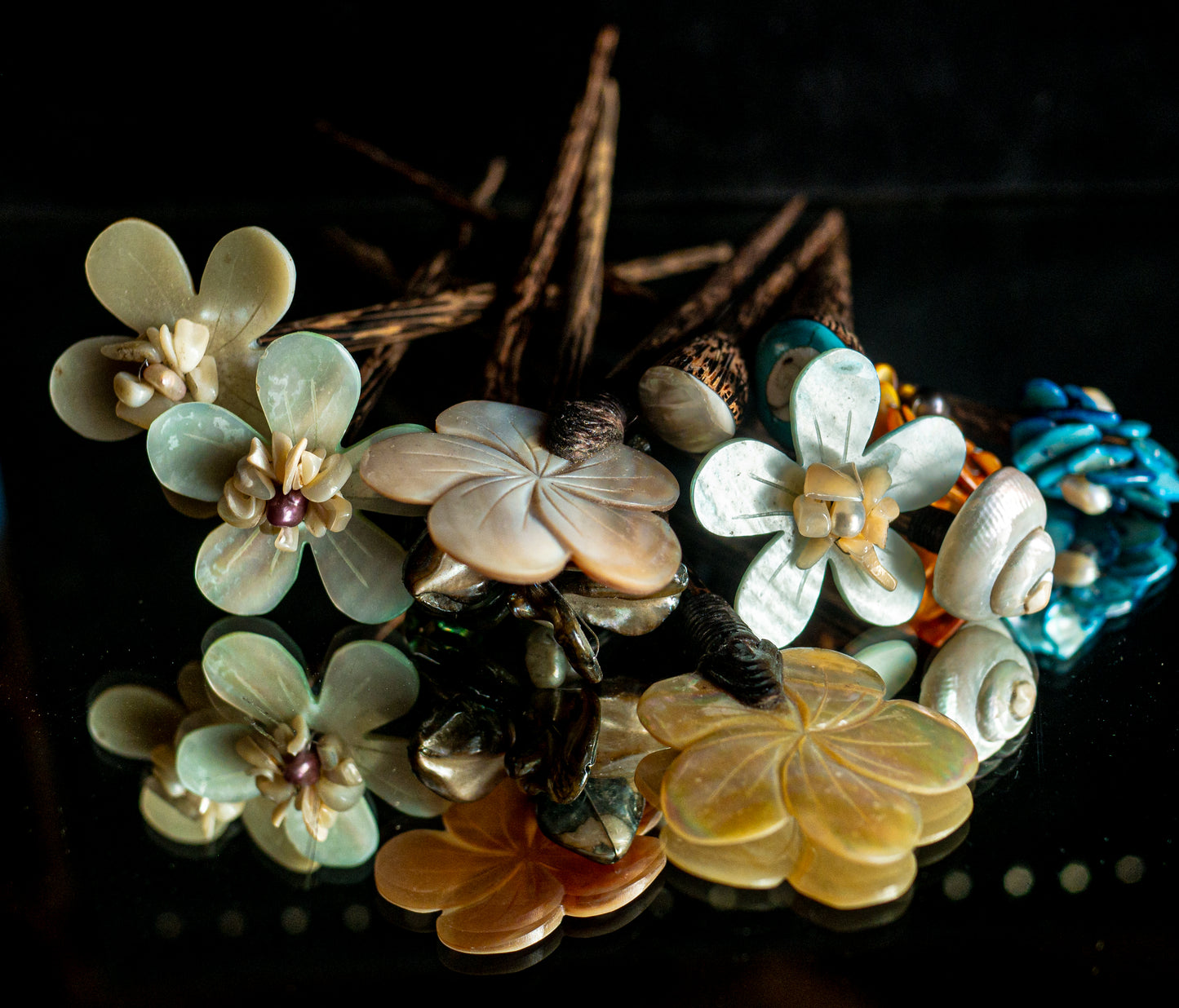 Exquisite Handcrafted Natural Hair Pins - Vintage Hair Accessories for Women