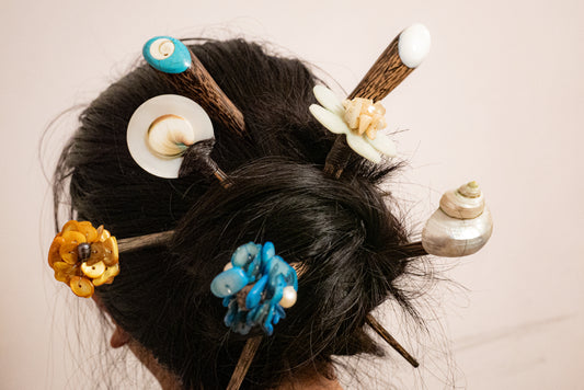 Exquisite Handcrafted Natural Hair Pins - Vintage Hair Accessories for Women