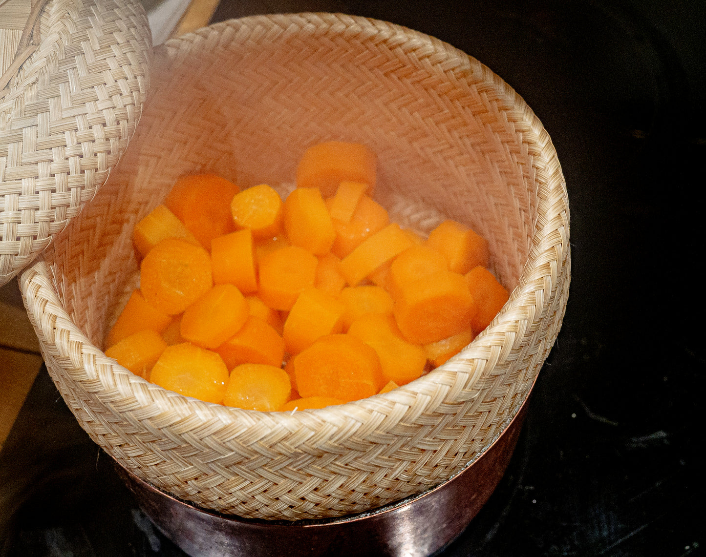 CCcollections Traditional Handmade Bamboo Sticky Rice Basket - Eco-Friendly Serving Basket for Rice