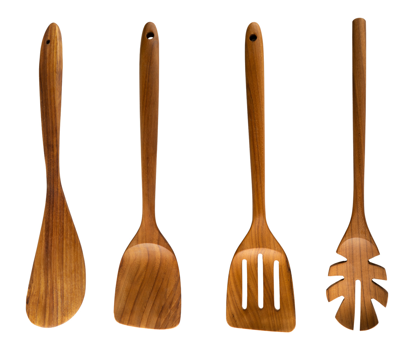 CCcollections Natural Kitchenware Teak Wood Kitchen Utensil Sets