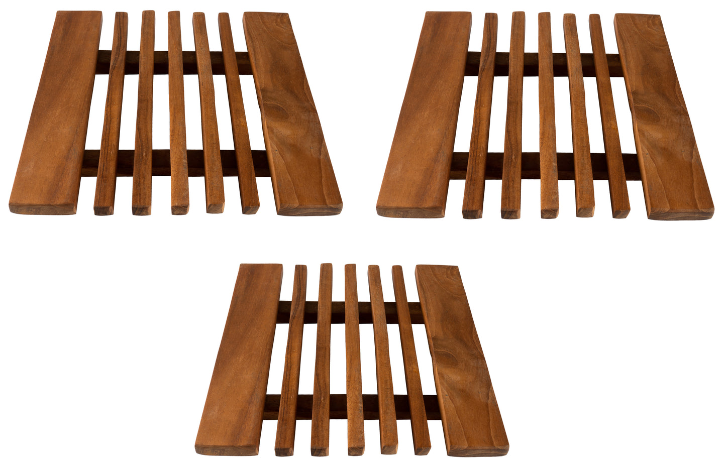 CCcollections Teak Wood Heat Resistant Trivet Mat For Hots Pots or Hot Serving Dishes