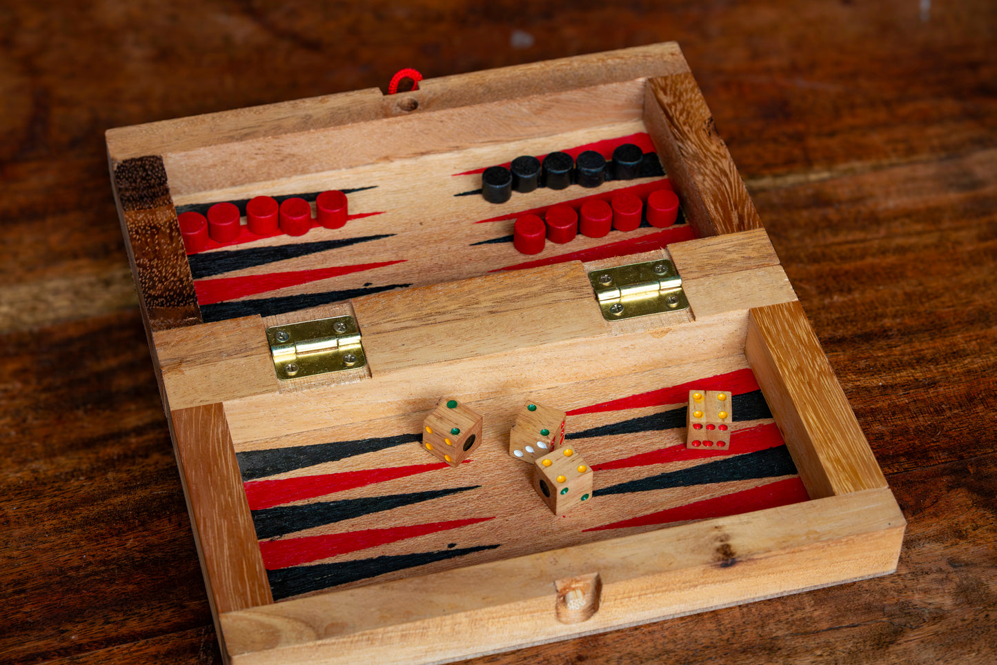 Handcrafted Wooden Game Set 3-in-1 Chess, Backgammon, Checkers Set - Elegant Marquetry