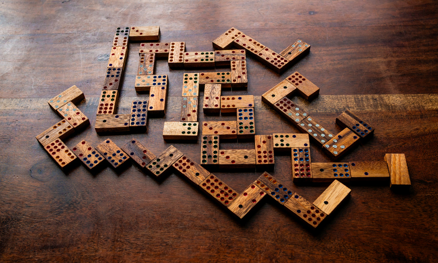 Wood Domino + Matador Wooden Tile Games