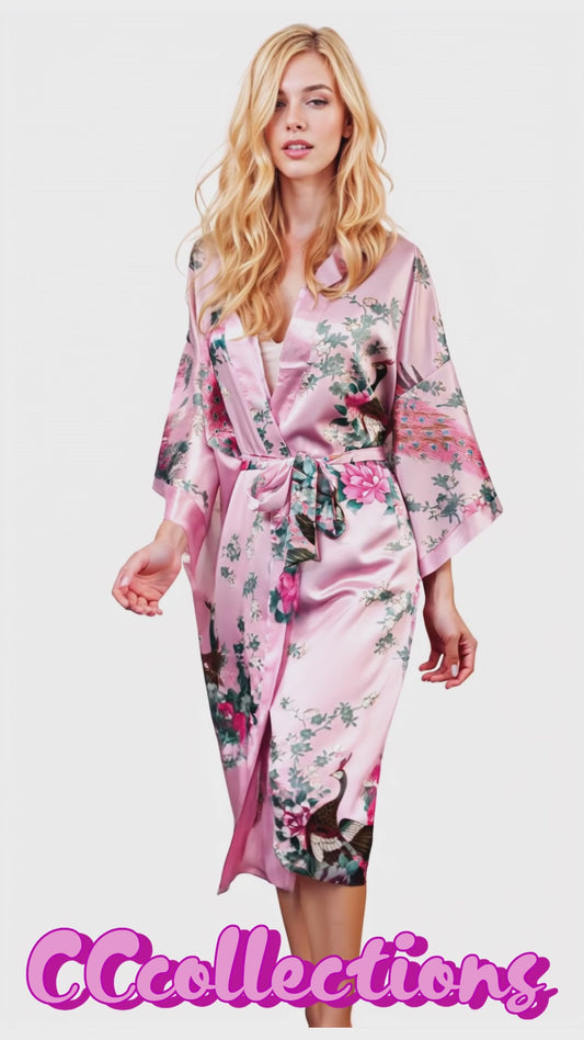 Kimono Robe Peacock - Lightweight Women's Robe | Indulge in Affordable Luxury