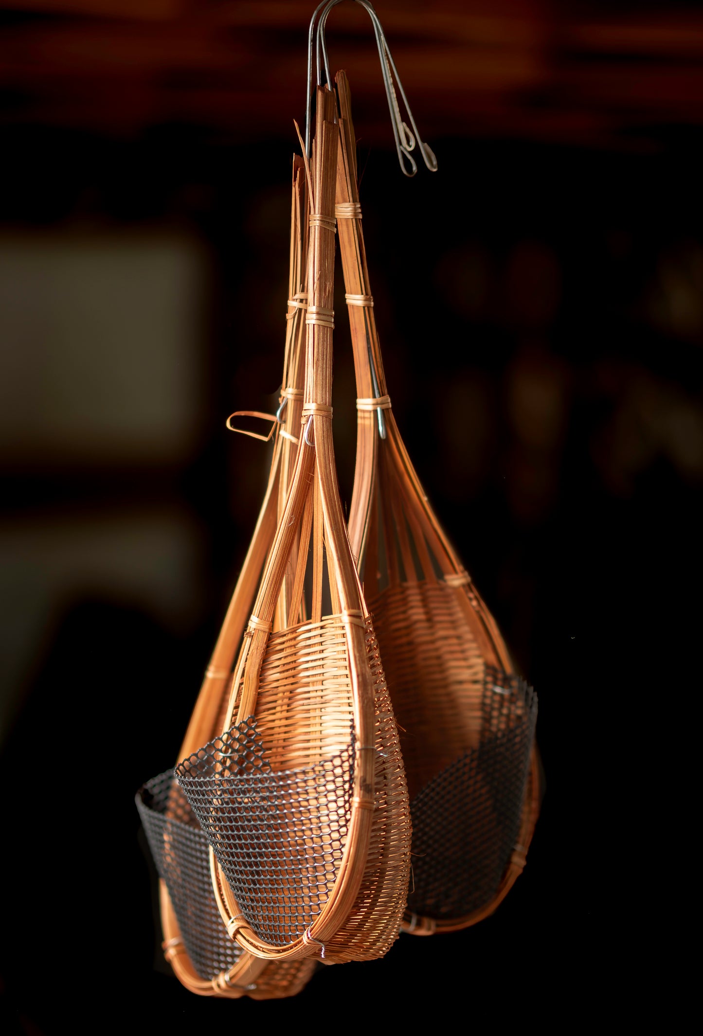 CCcollections Traditional Handcrafted Bamboo Orchid & Air Plant Baskets | Soil-Less Hanging Planters for Vigorous Growth