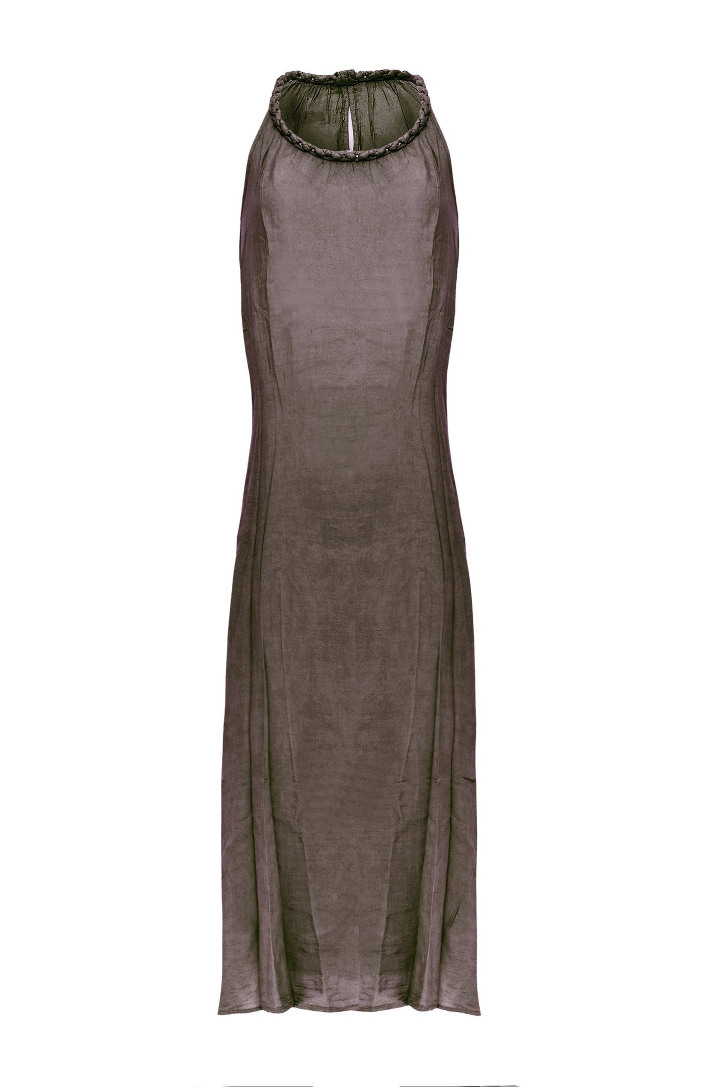 Pure Cotton Maxi Dress: Luxurious Comfort with Plait Shoulder Straps - CCCollections
