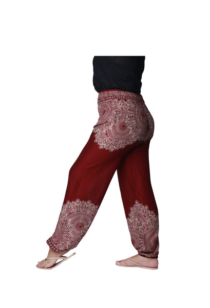 Smocked Waist Pyjama Side Pocket yoga lounge Trousers Pantaloon slack - CCCollections