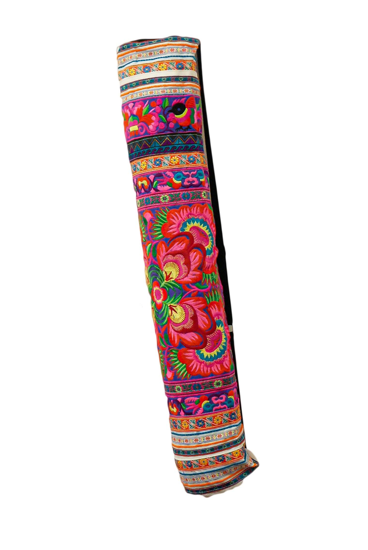 Bohemian Yoga Mat Bag Carrier Embroidered Hill tribe ethnic D - CCCollections