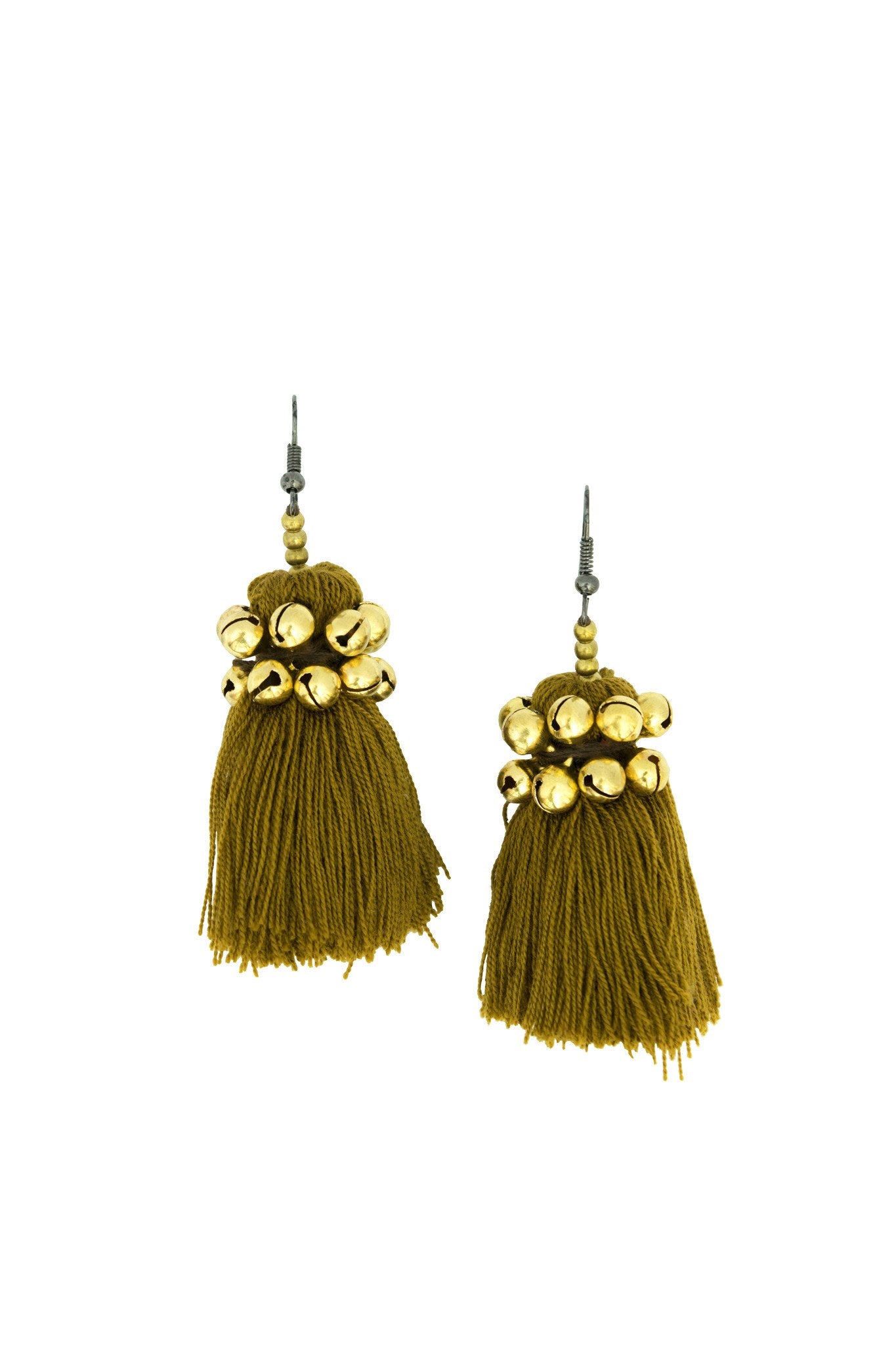 Hill Tribe Earring with Pom pom handmade - CCCollections