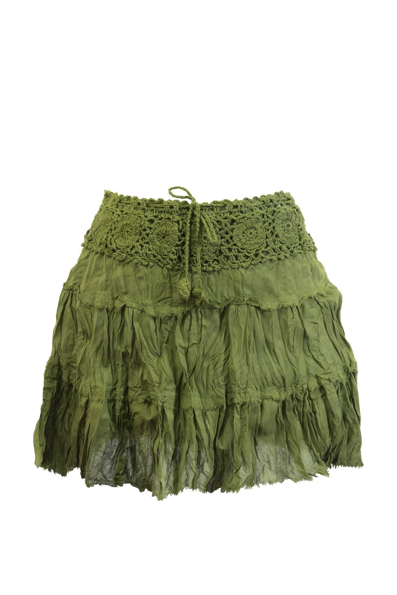 Short Skirt B Cotton with Crochet Waist - CCCollections