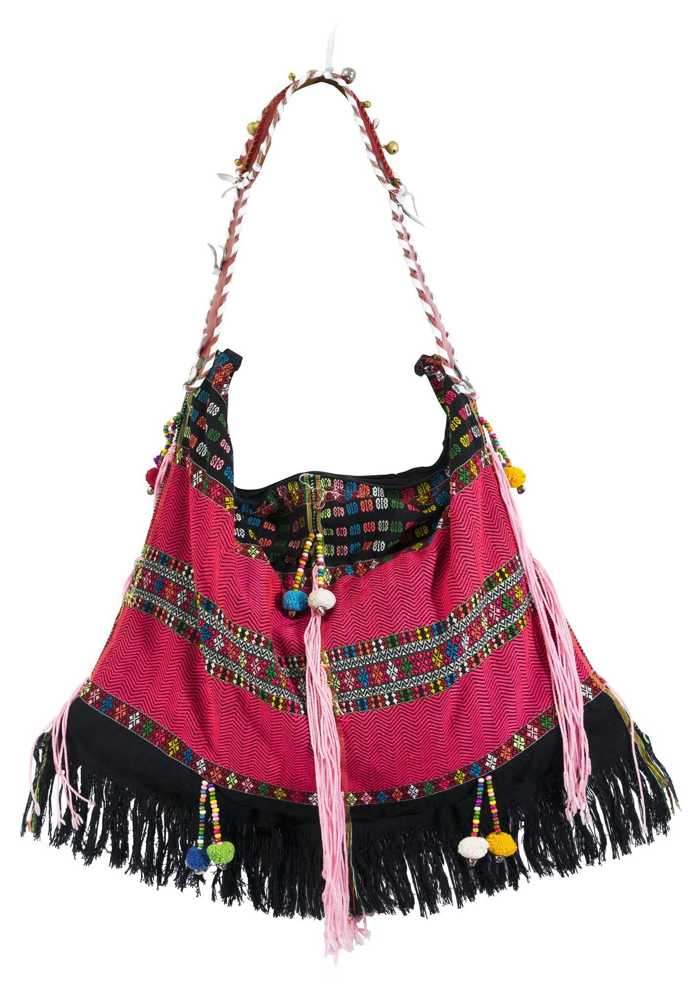 Unique Tailored Hmong Hill Tribe Leather Shoulder Strap bag - CCCollections