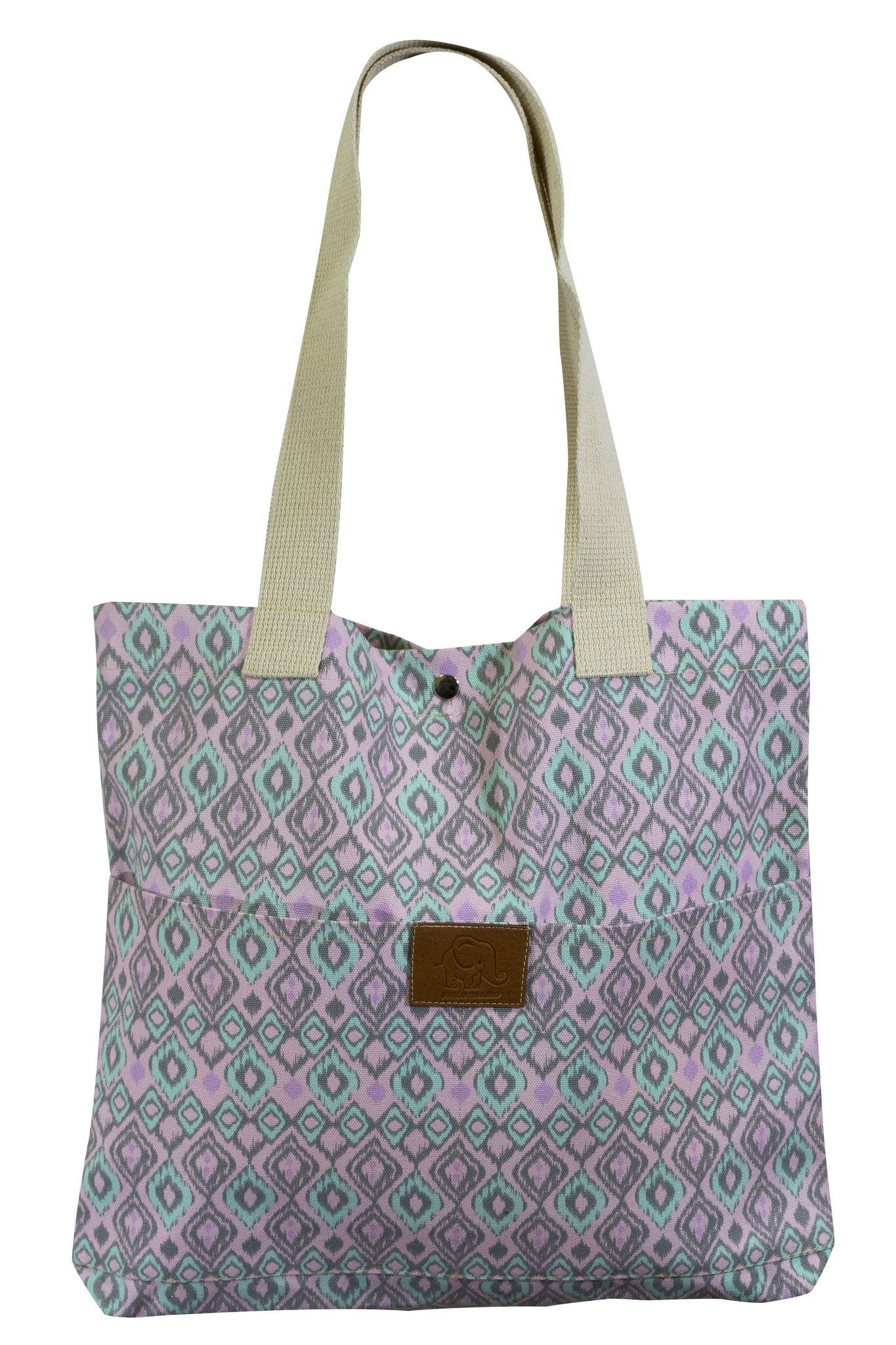 Mrs. Tote Shoulder bag Cotton Canvas Printed with Two front Pocket - CCCollections