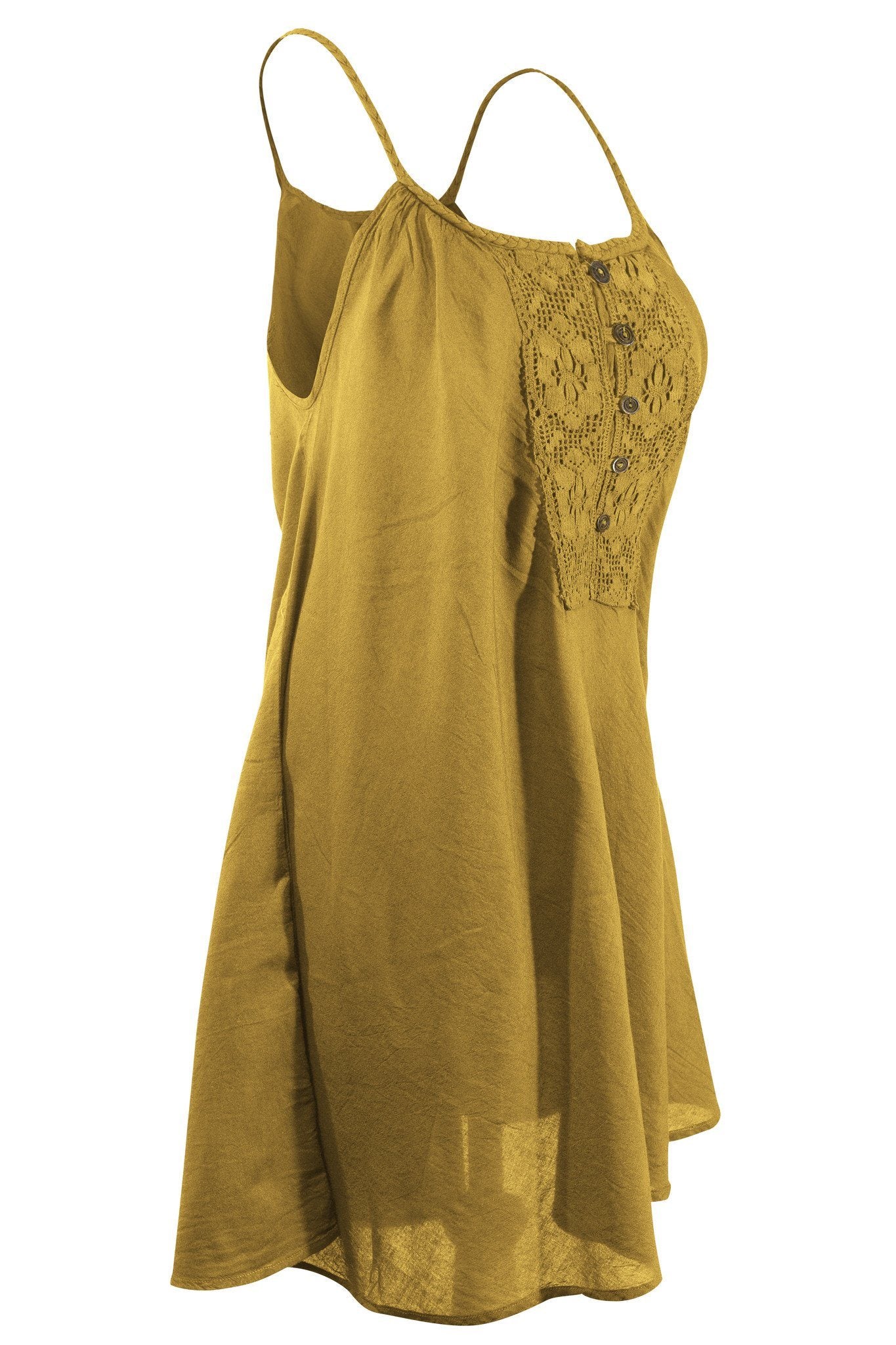 Yellow lace shops skater dress