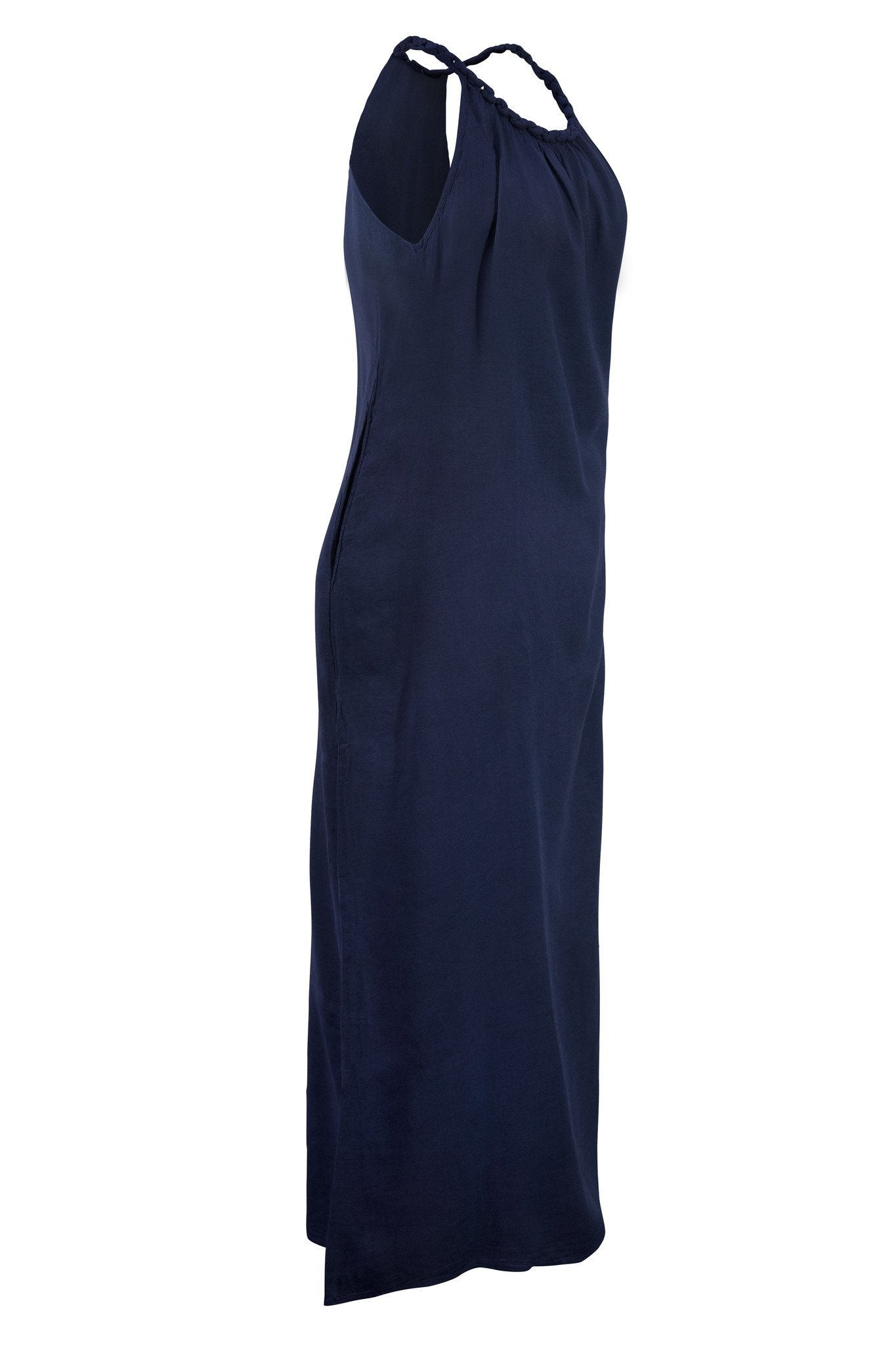 Pure Cotton Maxi Dress: Luxurious Comfort with Plait Shoulder Straps - CCCollections