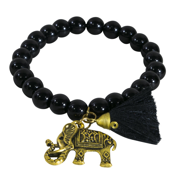 Bracelet Single Beaded Pom Elephant Jewellery - CCCollections