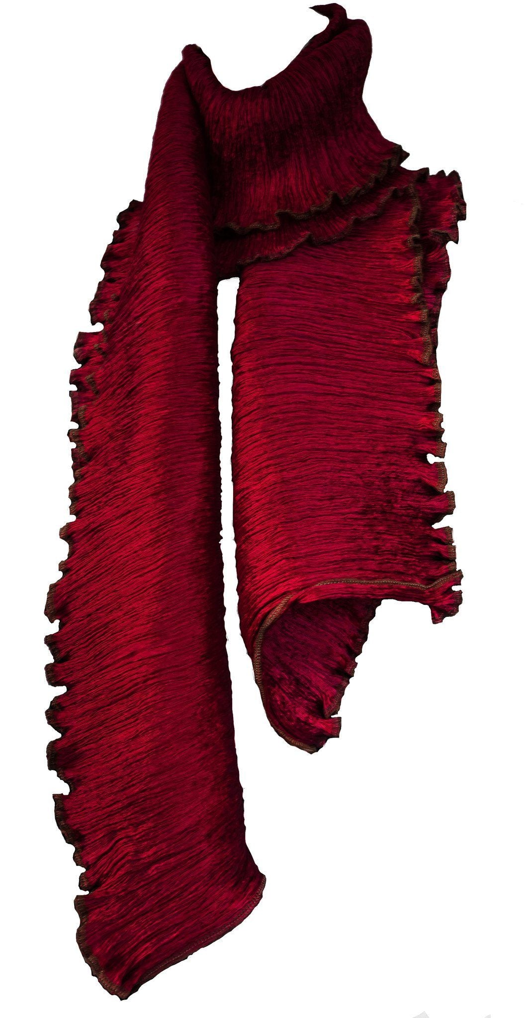 Pure Silk Pleated Scarf - CCCollections